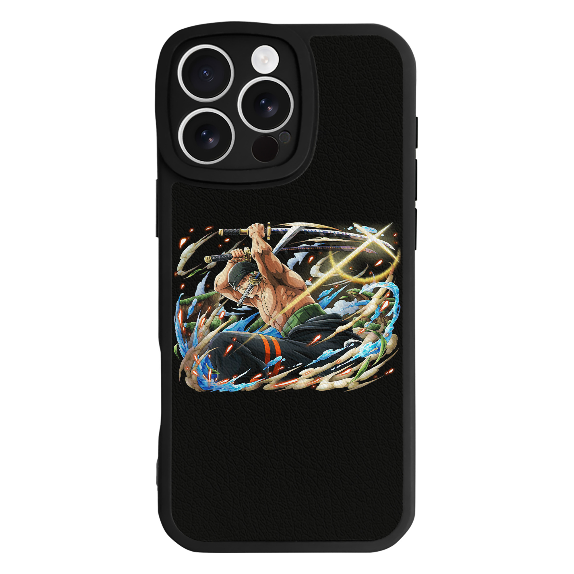 （画像用） ワンピース ロロノア・ゾロ ONE PIECE Roronoa Zoro 【iPhone 16シリーズ対応】シリコンスマホケース（レザー調） 材質：シリコン
